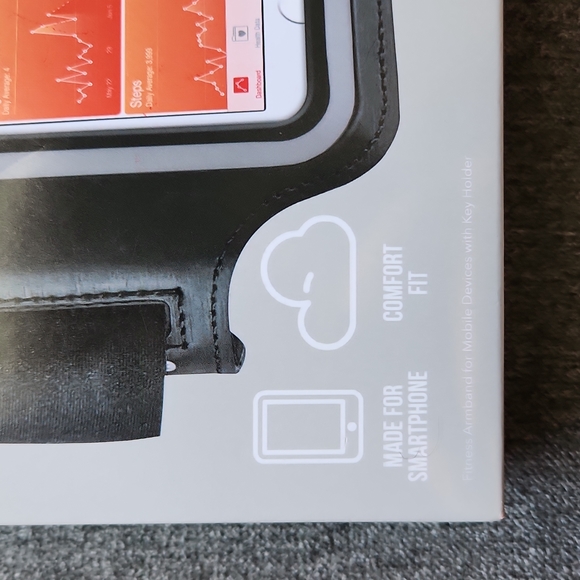 Fitness Armband for Mobile devices with key holder - Black - NEW - Picture 6 of 7